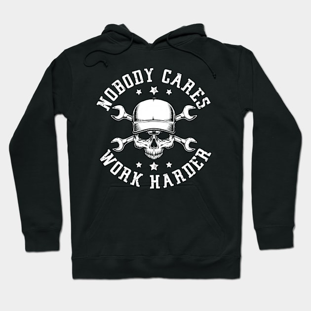 Nobody Cares Work Harder Motivational Workout & Gym Hoodie by TeeTeeUp